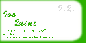 ivo quint business card